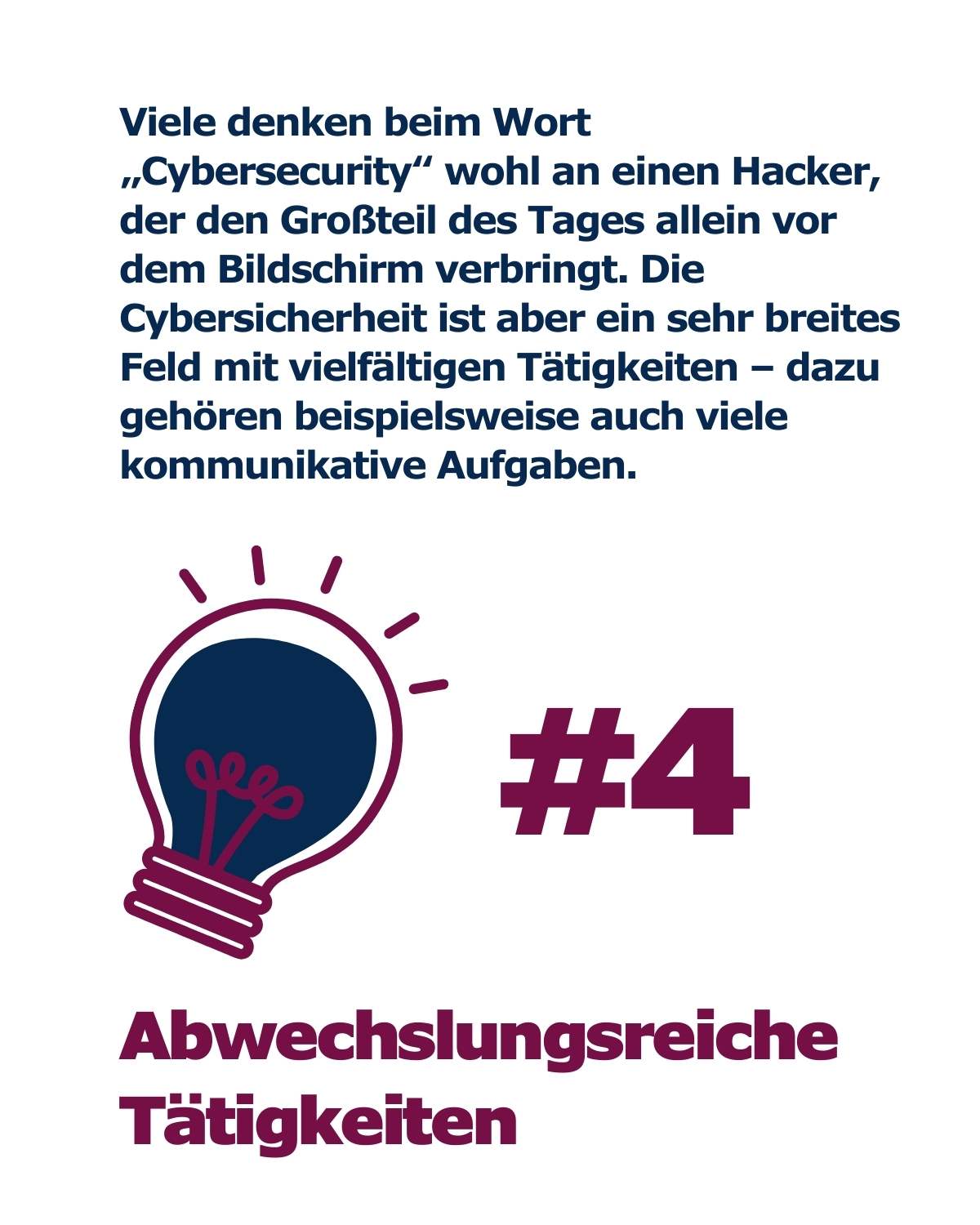 Abwechslungsreiche Tätigkeiten